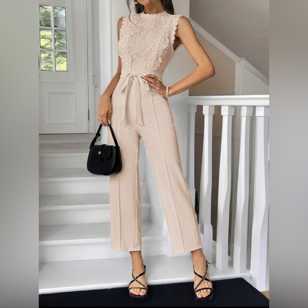 Elegant Apricot Jumpsuit